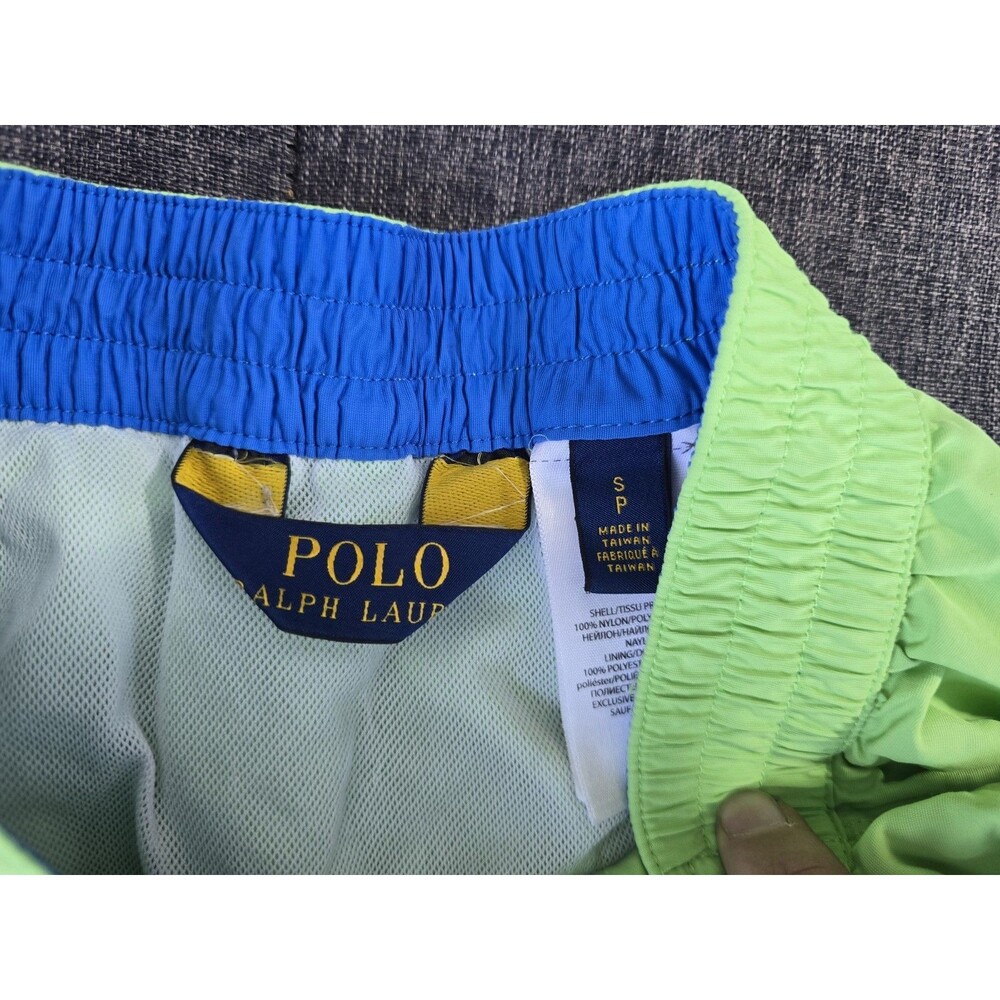 Polo Ralph Lauren Nylon Board Shorts Swim Trunks Green Cargo Men’s Small - Picture 2 of 7